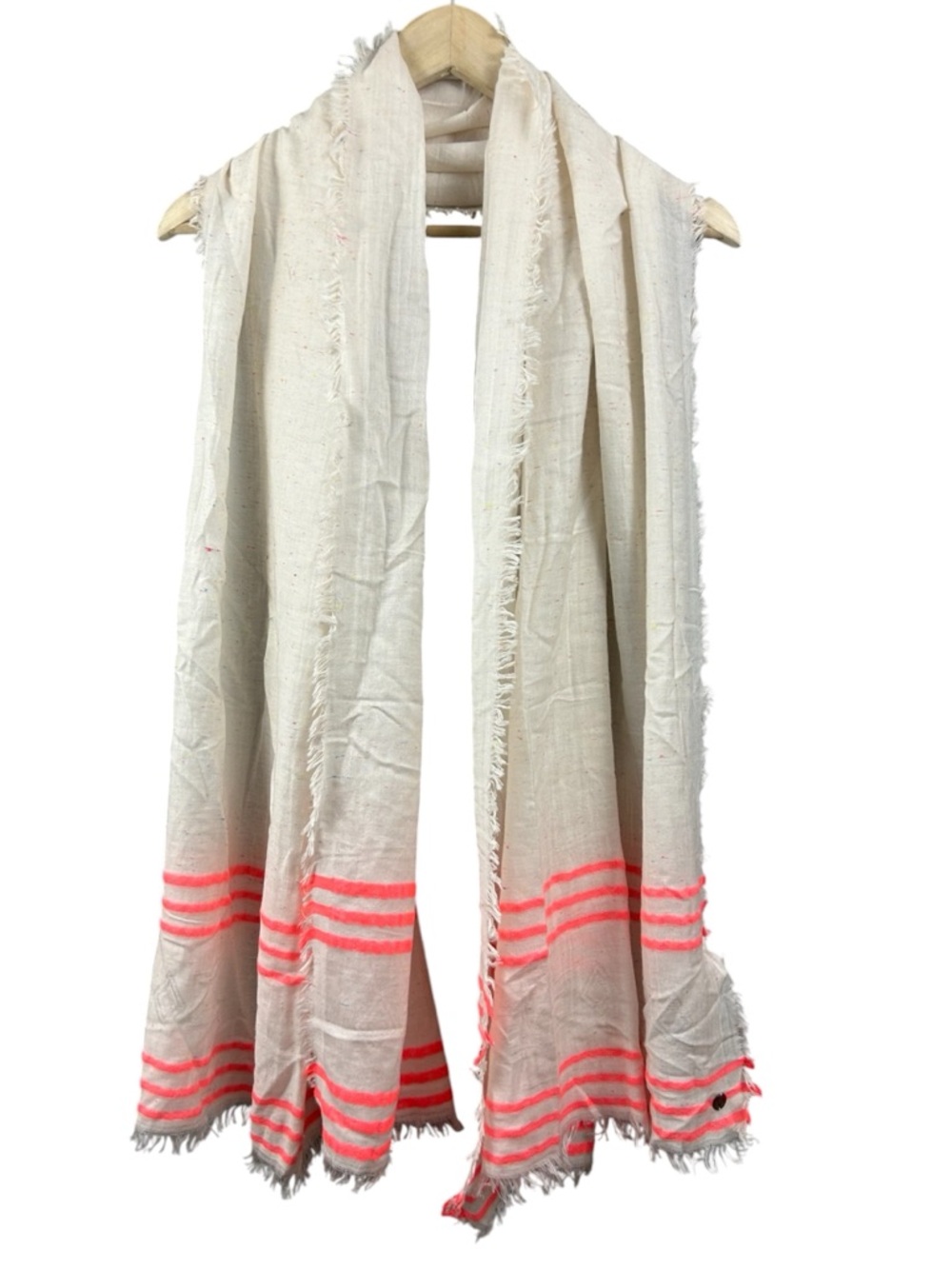 NWT FRAAS Organic Cotton Blend Lightweight Fringe Scarf Size OS